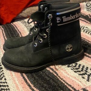 Timberland. Womens  Black Leather Boots